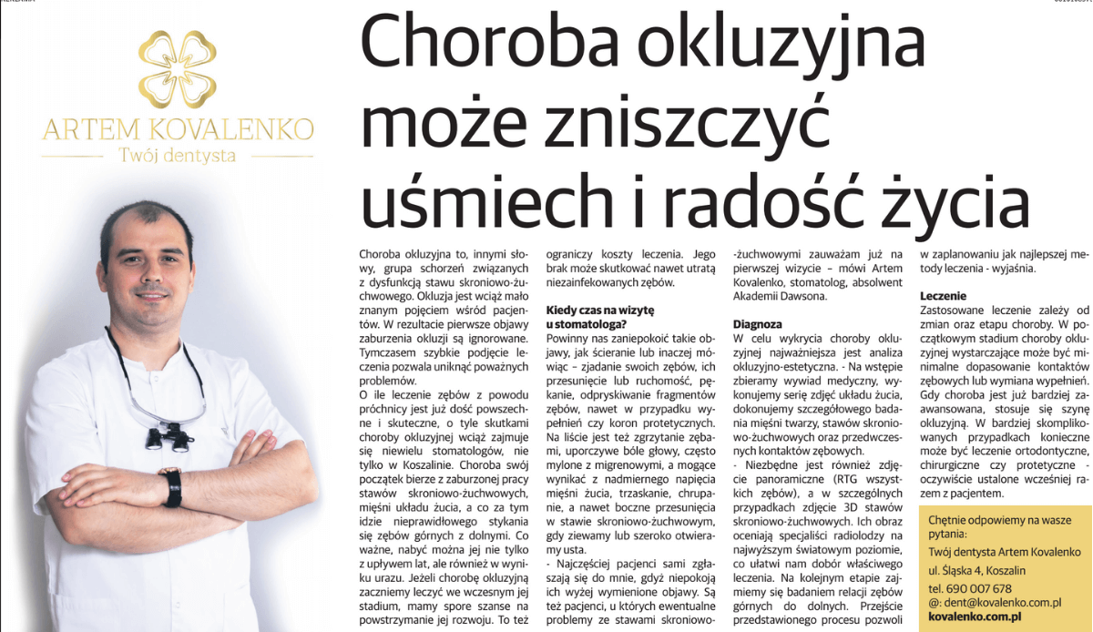 Choroby okluzyjne - stomatolog Koszalin